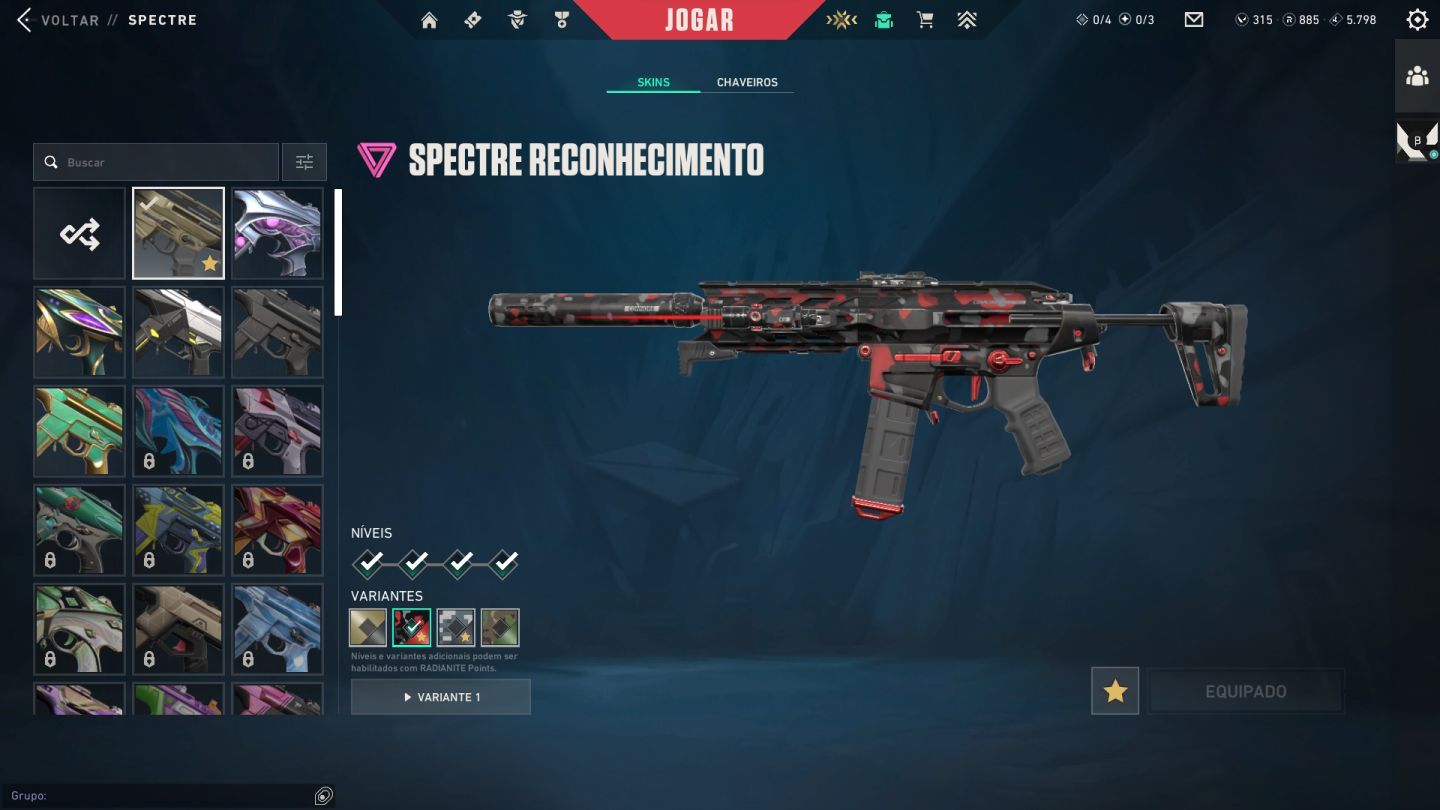 CONTA EX RADIANTE COM MUITAS SKINS E CARD DO BETA