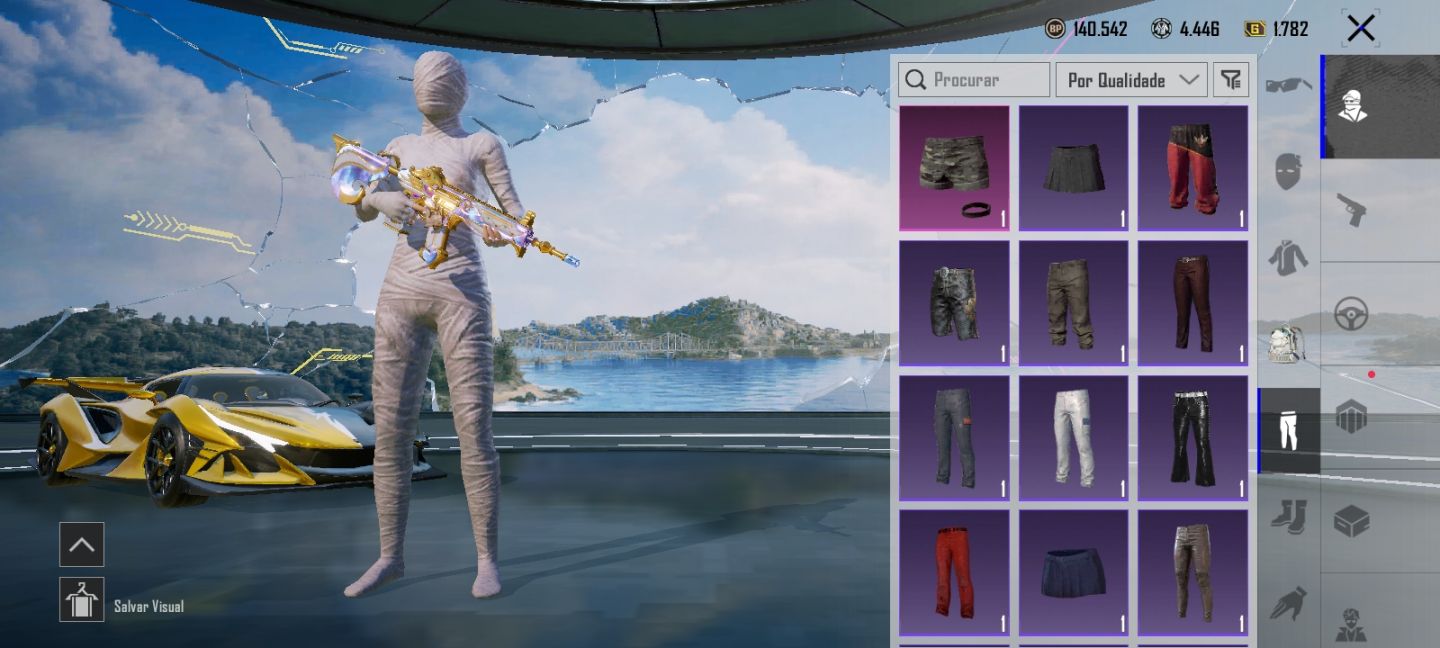PUBG mobile- Múmia set M416 LV6