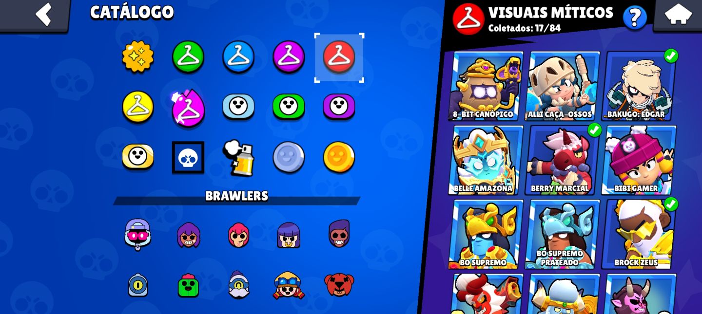 CONTA BRAWL STARS COMPLETA! 68K !VÁRIOS NÍVEL 11!! CONTA DE 2022! ! MUITAS SKINS