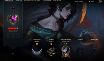 Conta lol lvl 34 prata 3 mmr alto