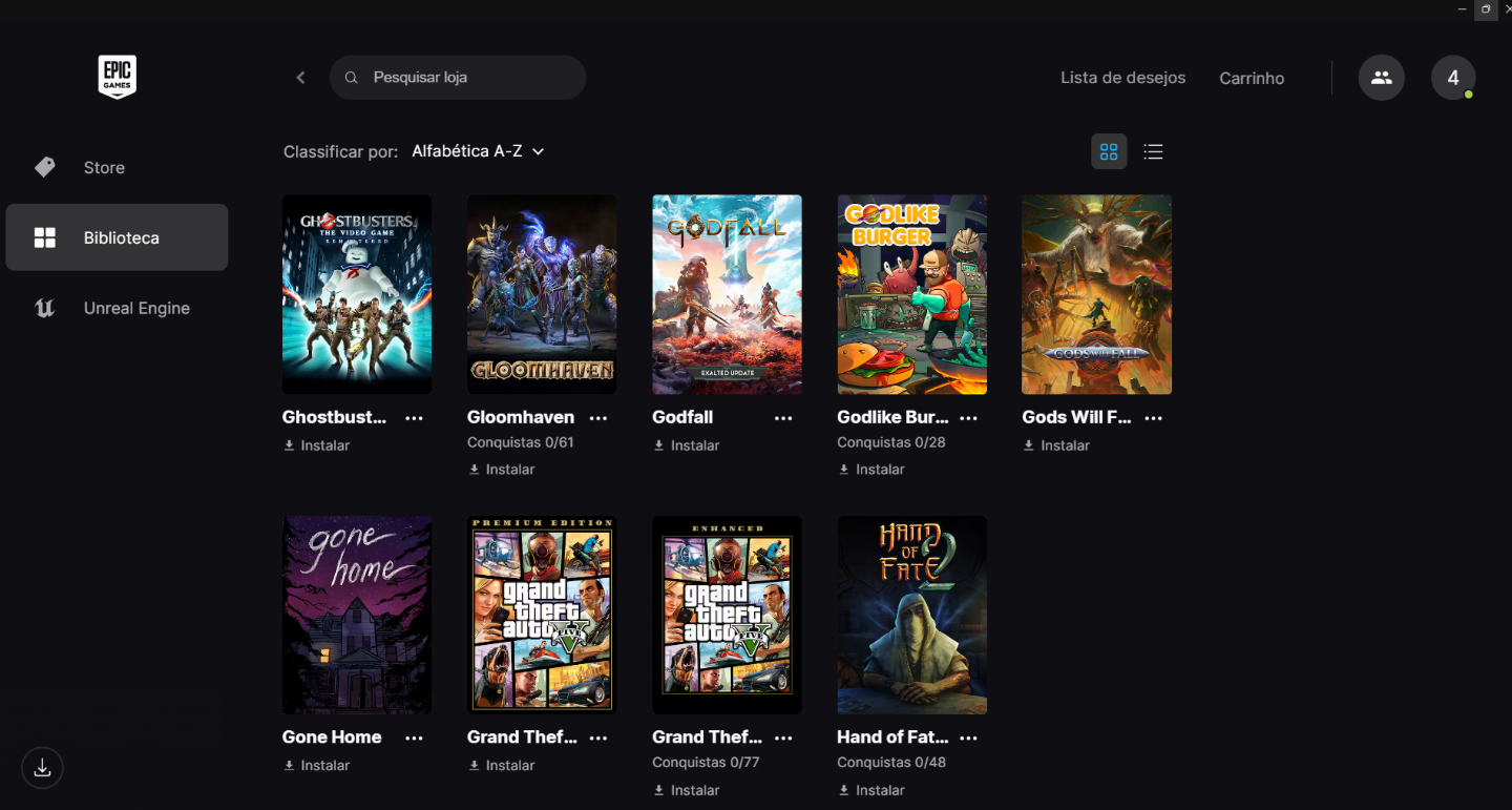Conta Fortnite/Epic cheia de skins e Jogos