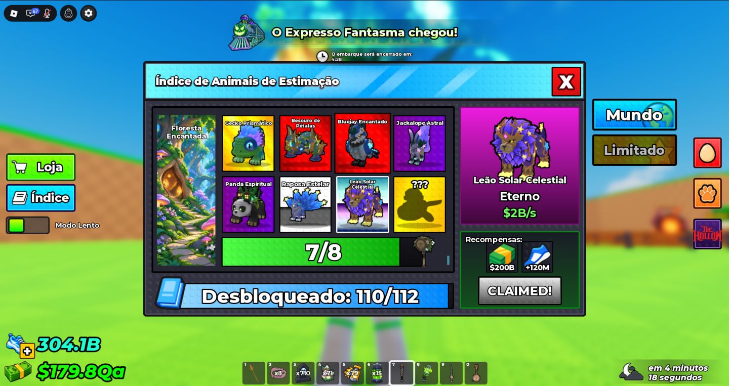 963B/s | CONTA STEAL AN EGG E 303B VELOCIDADE PETS DIVINO 110/112 INDEX