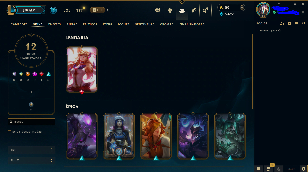 Conta Valorant com skins + Skins do LOL