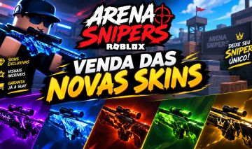 NOVAS SKINS NO ARENA SNIPERS ROBLOX! | Somente Skins Limitadas e Secretas