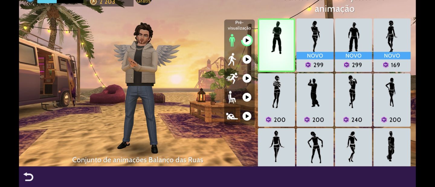 Conta no Avakin life com asa
