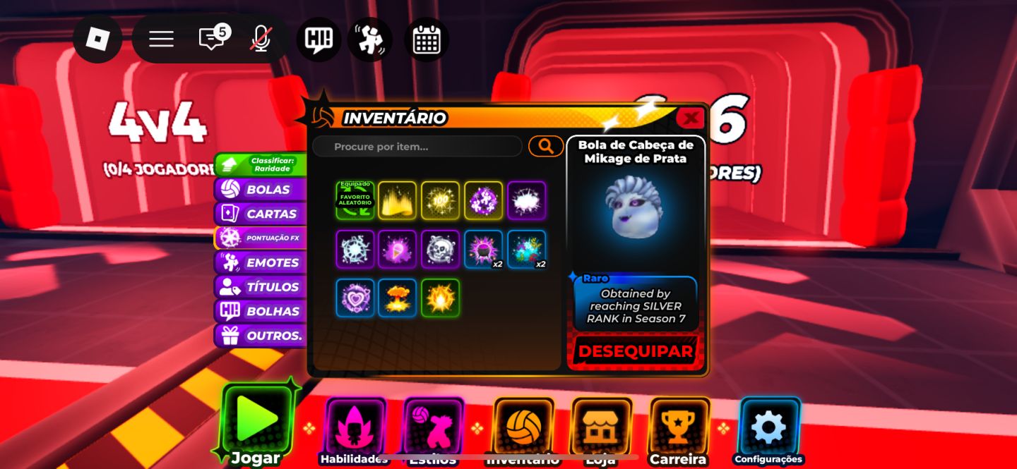 Conta haikyuu legends com vários estilos secretos