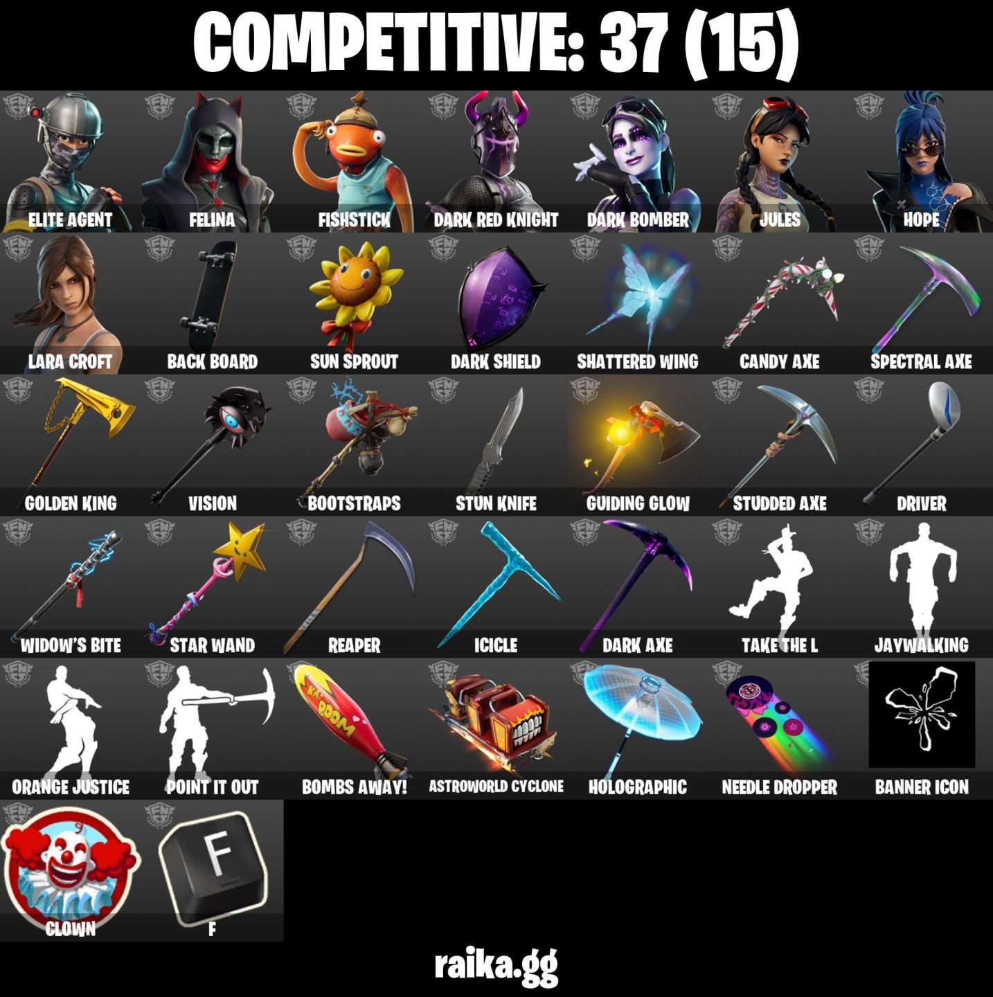 115 skins OG STW Ultimate Edition The Reaper Gold Midas Rogue Agent lara 850 VB