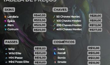 VENDA DE SKINS, CHAVES HEXTEC, PASSES E - League of Legends: Wild Rift ...