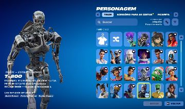 >>Conta Fortinite | 118 skins | T-800 | ENTREGA AUTOMÁTICA!!