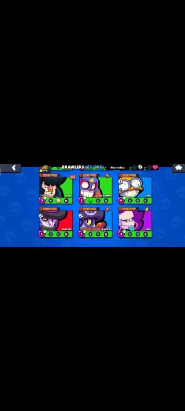CONTA DE BRAWL STARS COM MUITOS TROFEUS E SKINS LENDARIAS