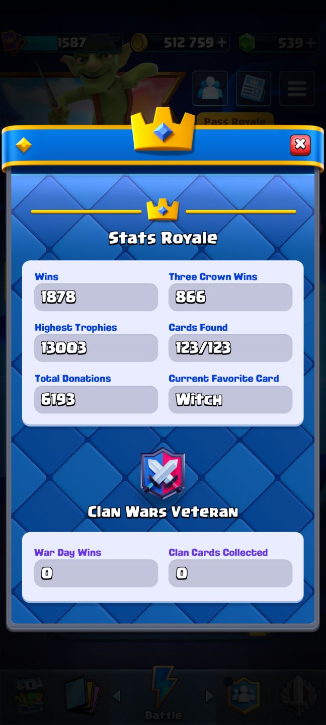 CONTA CLASH ROYALE | 13K TROFÉUS| 12 EVOLUÇÕES