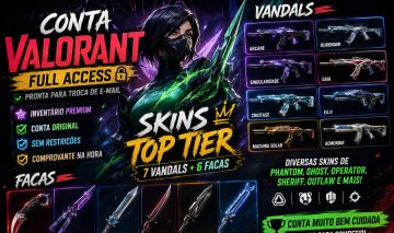 Conta Valorant FA | Arcane + Kuronami + Butterfly Singularidade + 6 Facas