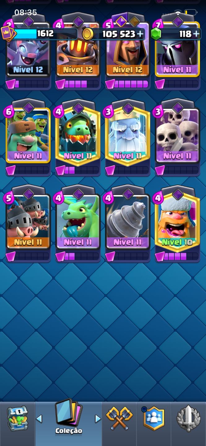 Conta Clash Royale Coleção Completa CL 1612