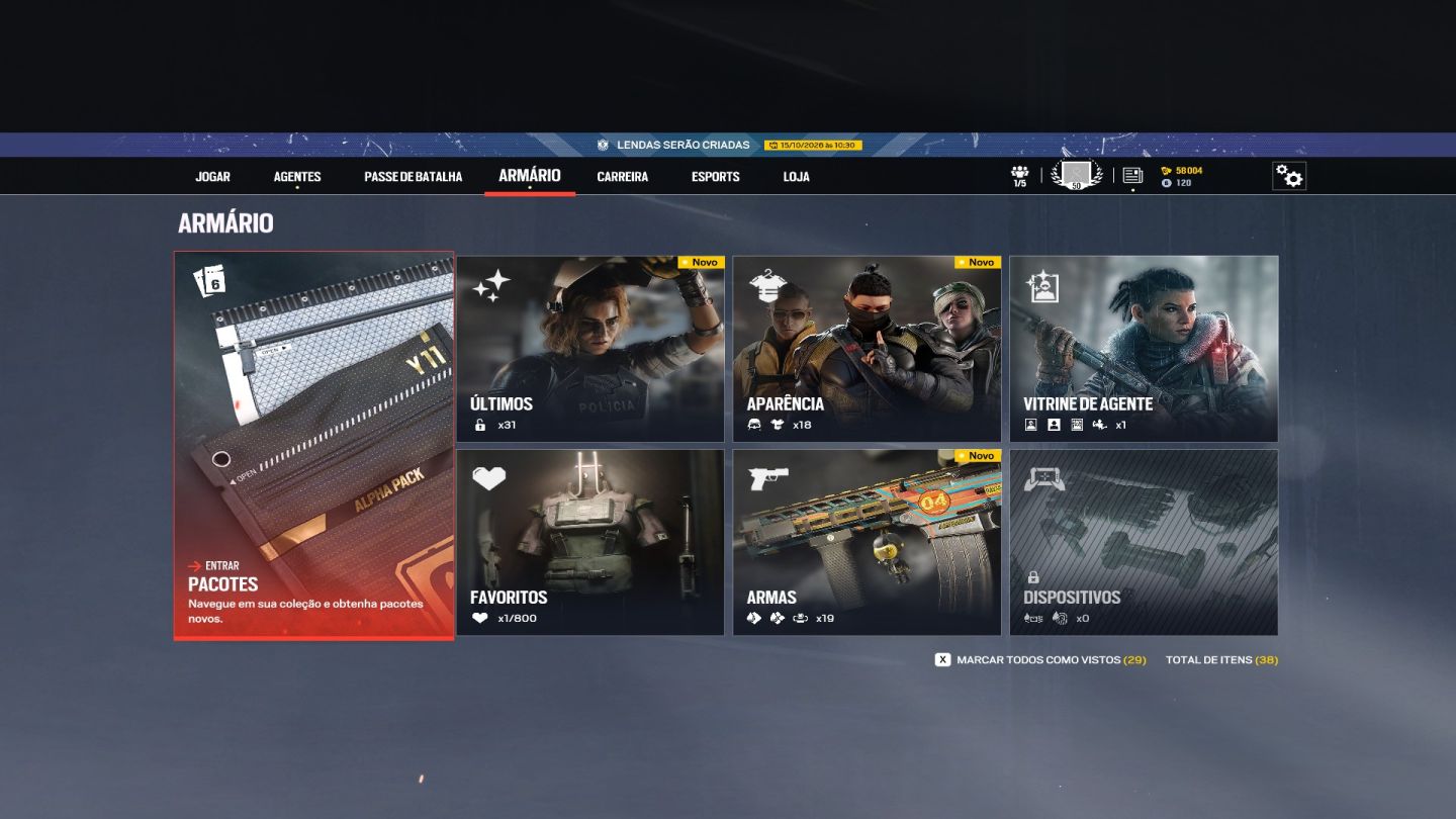 Conta R6 Level 50| 58K+Créditos/Renome|19 Atacantes+20 Defensores Desbloqueados
