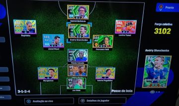 CONTA EFOOTBALL XBOX/PC COM TOTTI, BATISTUTA, SHEVCHENKO, YAMAL