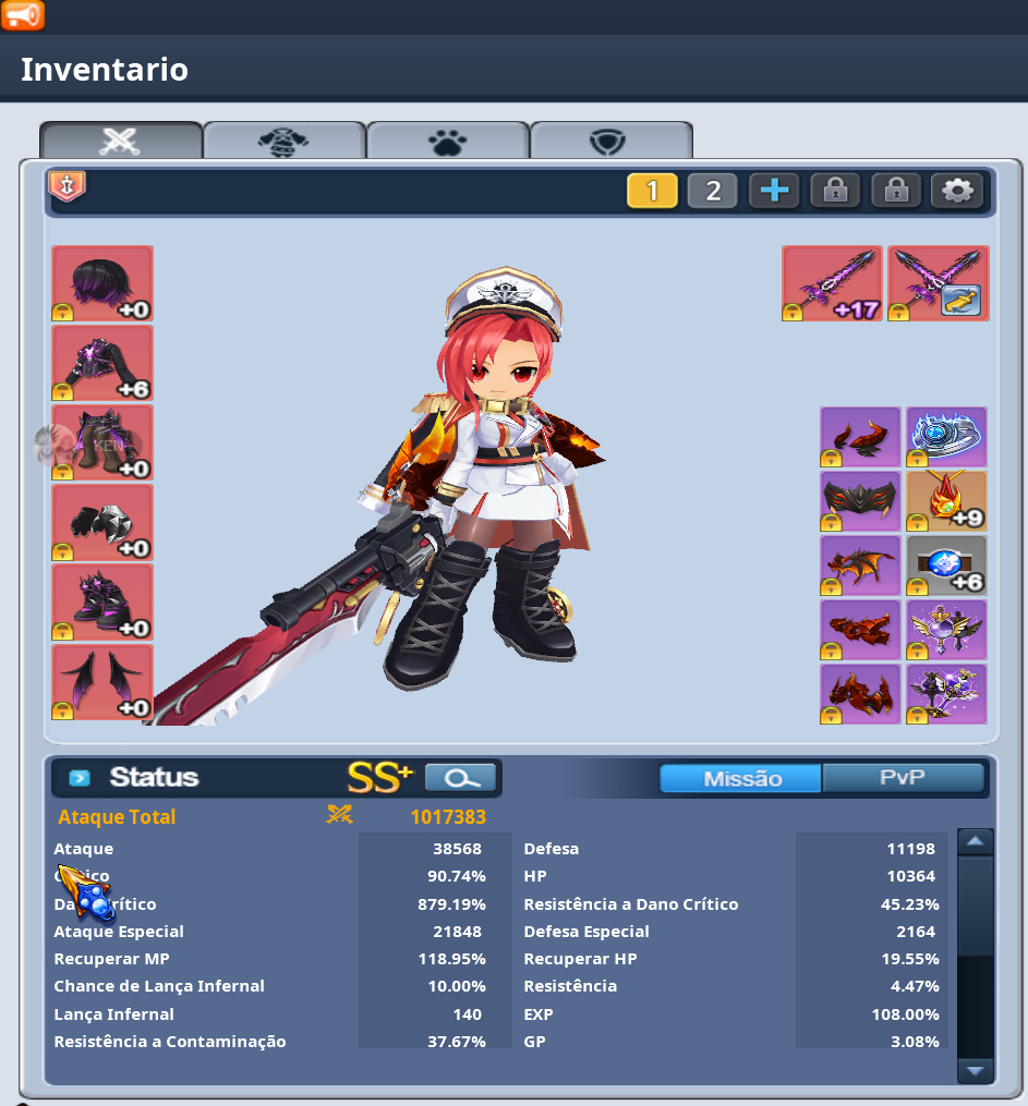 GrandChase CONTA END-GAME 8 CHARS 1KK+