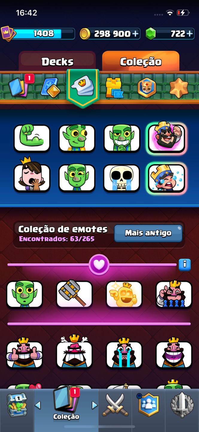 Conta Clash Royale com costemicos raros e que não voltam mais