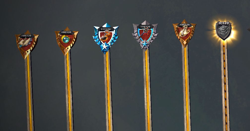 Conta albion online, conta com 100M em itens,coleta t8, equipamentos upados