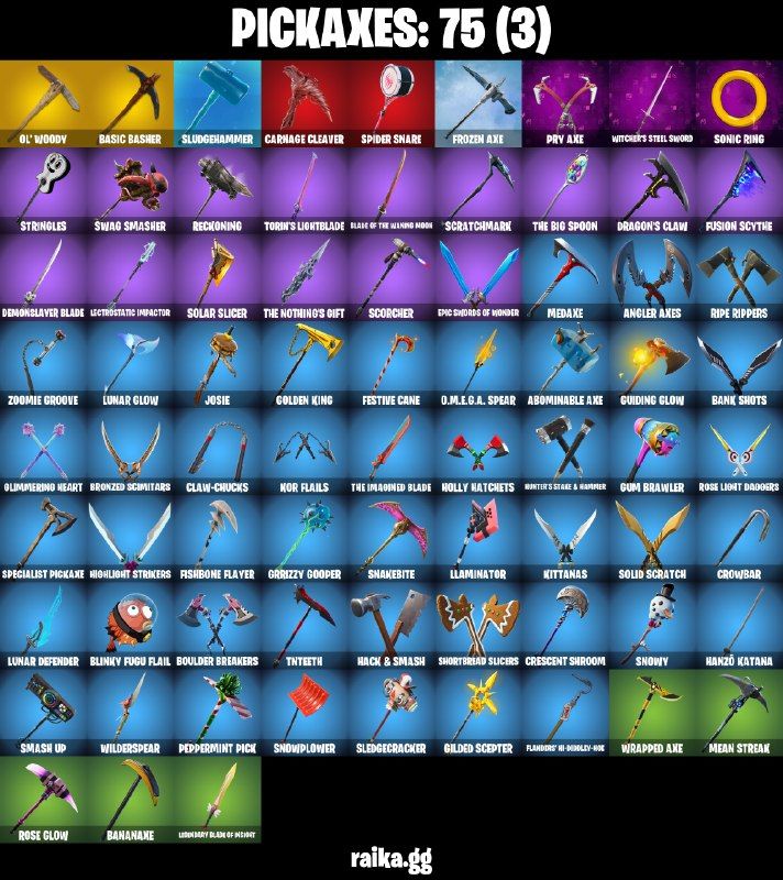 69 Skins - Og Stw, Midas, Dark Vetex, Lara Croft, Carnage, 2400 vbucks