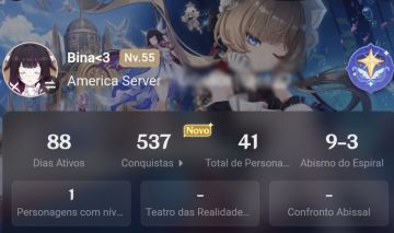 Conta A55 América Flins Premium + Varka + Nahida C2 R1 + Zhongli