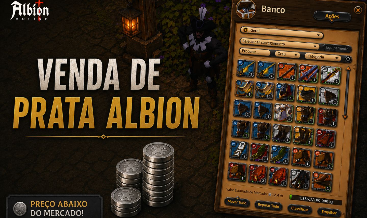 PRATA ALBION - Entrega rápida e eficiente, risco minimizado