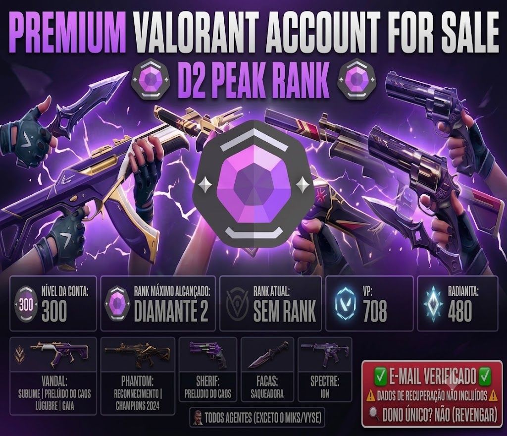 CONTA RIOT VALORANT DIAMANTE PRONTA PRA USO COM SKINS