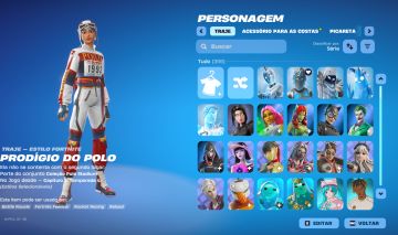 Conta Rara/Tryhard de Fortnite com 397 skins (ela ta divisão 2 da fncs, 1300 PR)