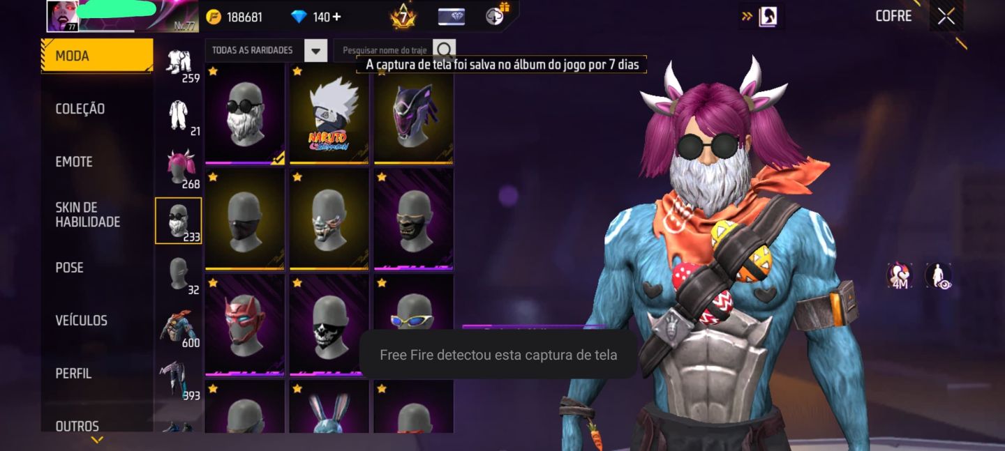 CONTA FULLROXA COM MANDELA + NOVA UMP 2 VELO E 1 DE DANO