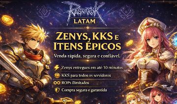 [MELHOR PREÇO] RAGNAROK LATAM / ZENY / ITENS | FREYA | ENTREGA RÁPIDA / ROLATAM