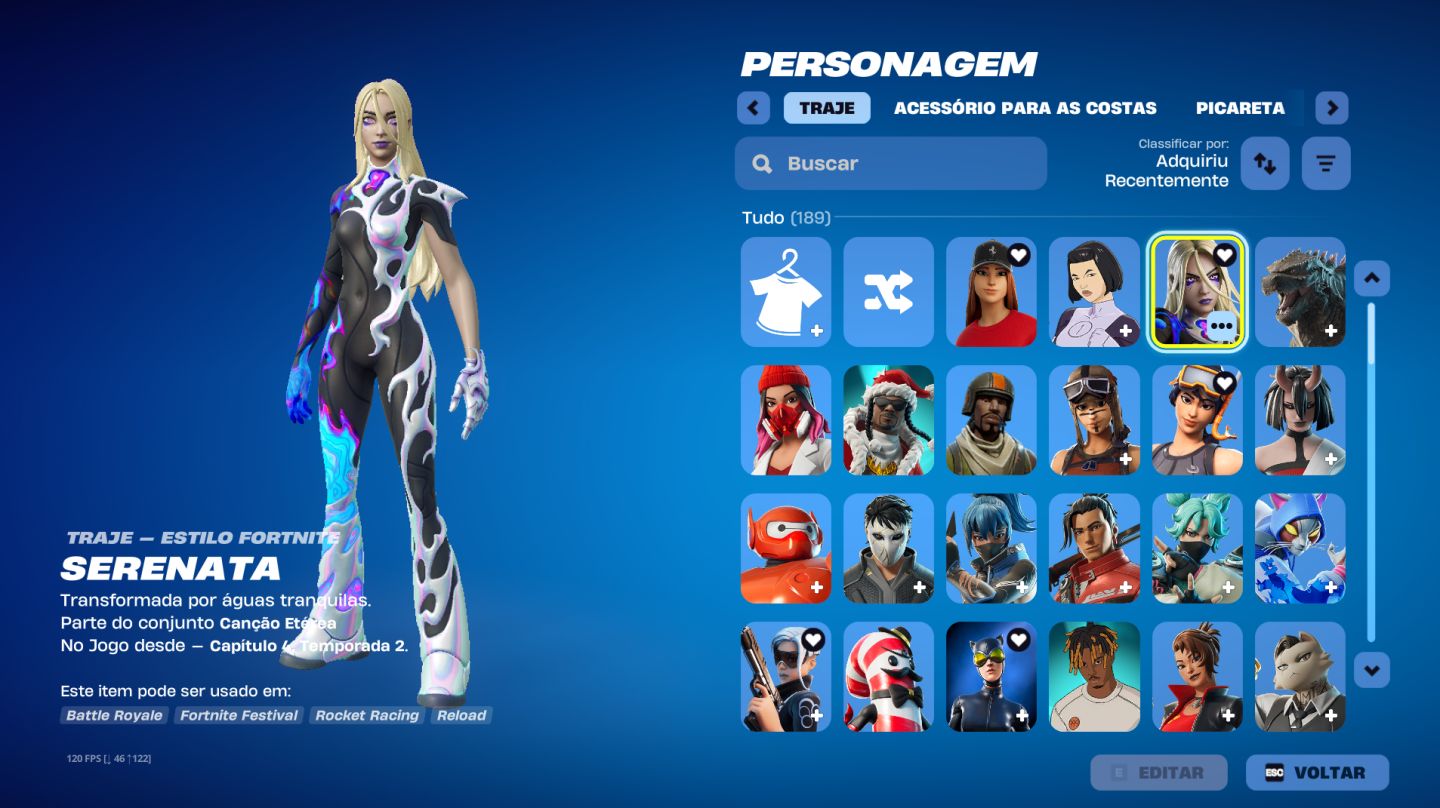CONTA FORTNITE | 189 SKINS | PASSES ANTIGOS | MUITOS ITENS | CONTA COMPLETA