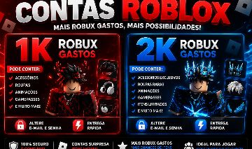 Contas de Roblox | 1K e 2K+ Robux gastos