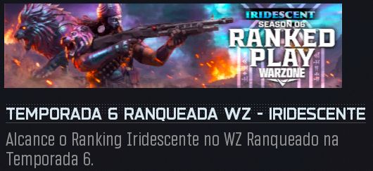 CONTA WARZONE IRIDESCENTE SEASON 6 + NUKE + PRESTIGIO MASTER LEVEL 73