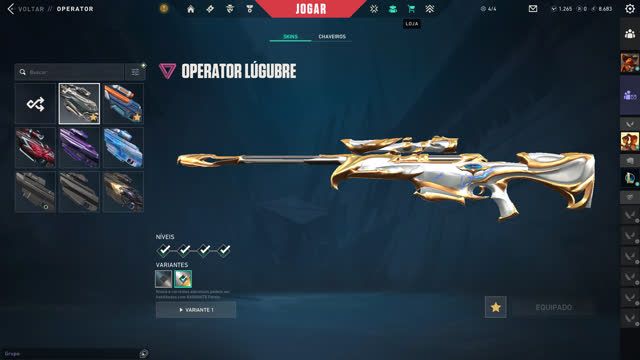 CONTA VALORANT EX IMORTAL VARIAS SKINS