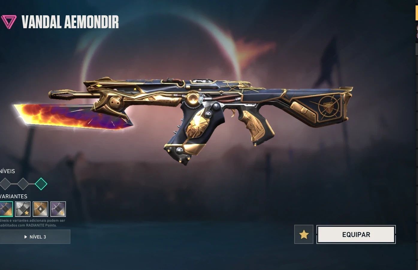 Conta de valorant 4 facas 4 vandais 2 phantom uma sheriff 1 ghost 1 guardi e 1op