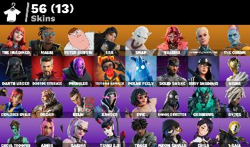 CONTA FORTNITE | 56 SKINS | PETER GRIFFIN | DARTH VADER | STRANGE