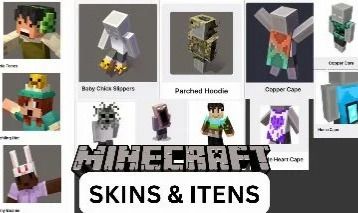 MINECRAFT SKINS/CODIGOS/CAPAS/ROSTOS/CABEÇAS/ITENS/DROPS/MASCARA