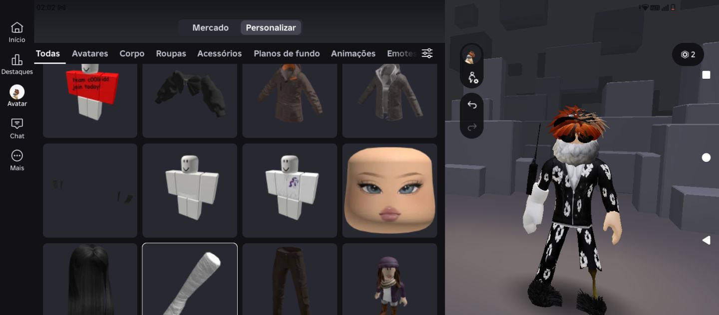 Conta de Roblox com skins