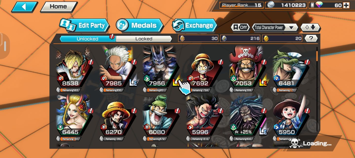 Venda de conta one piece bouty rush