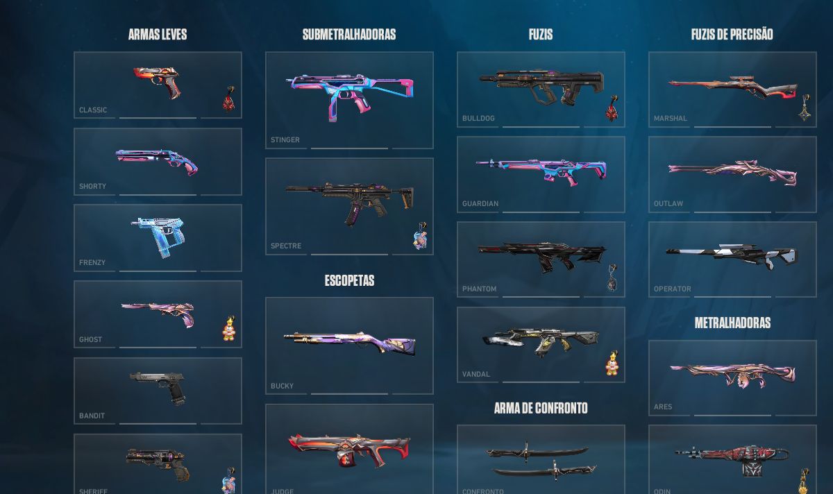 CONTA VALORANT VARIOS BUNDLE SKINS