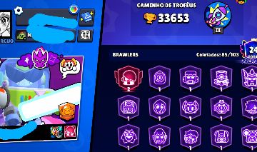 CONTA BRAW STARS 33K DE TROFEUS, 24 PRESTIGIOS