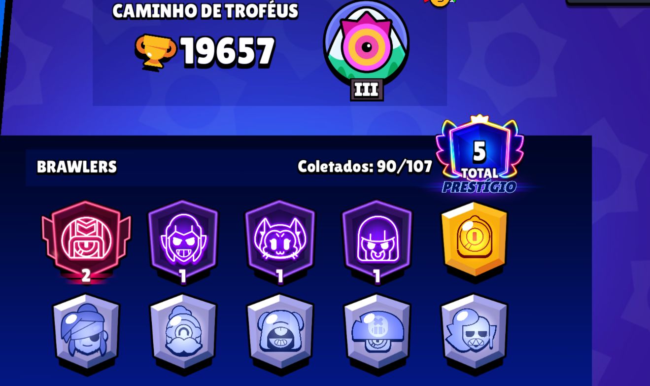Conta de brawl stars com 19k de troféus