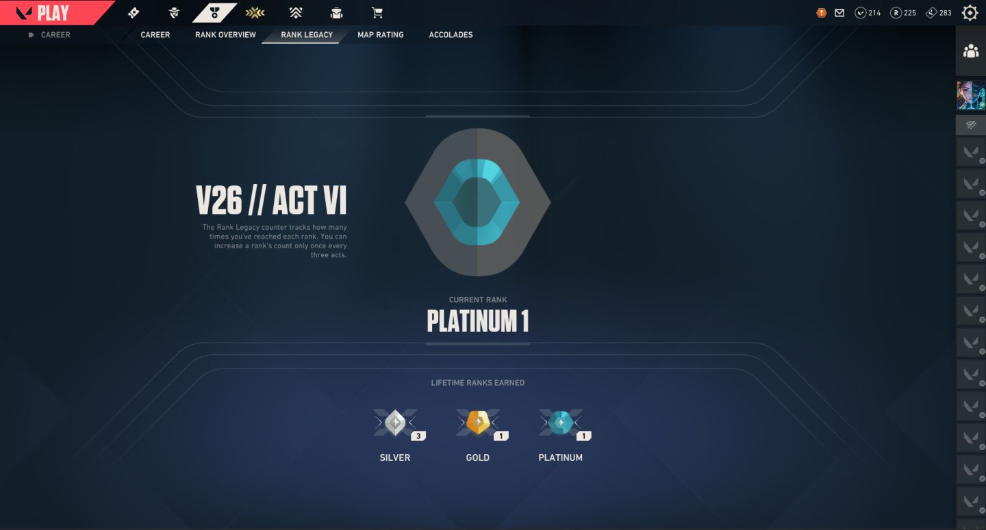 CONTA VALORANT | SKIN DE FACA, VANDAL E PHANTOM | RANK PLATINA