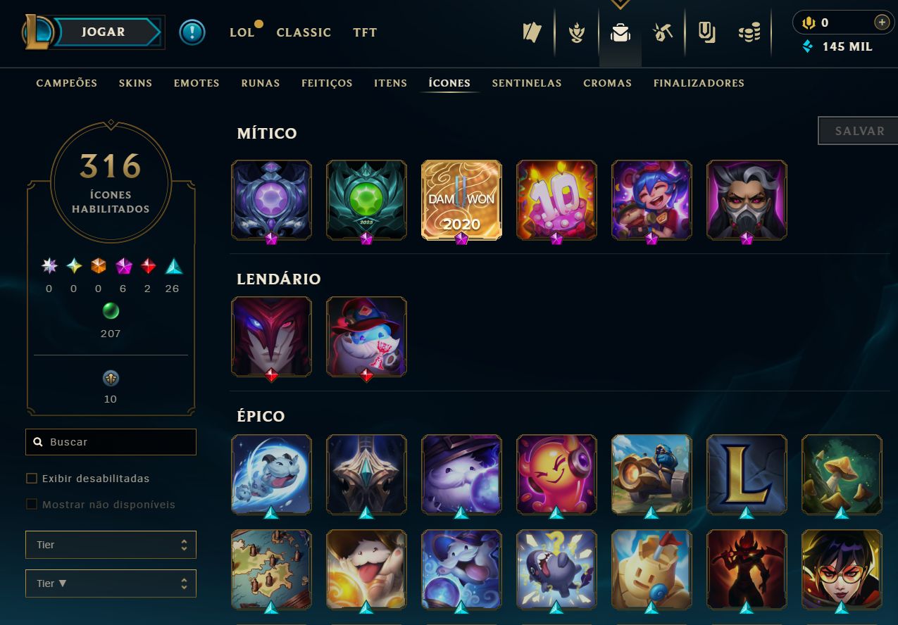 Conta do lol, 2 skins no valorant,LV 450, todos campeões, 190 skins, diamante II
