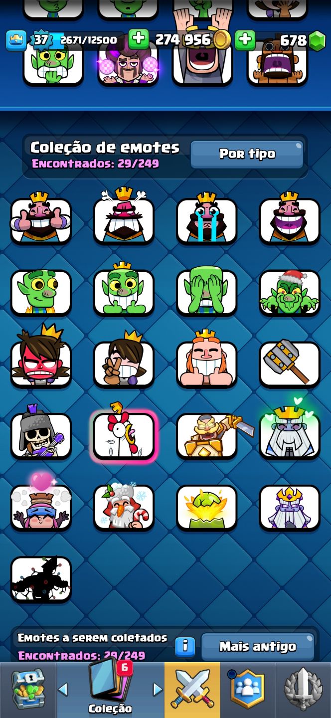 Conta clash veterana completa é passe atualizado