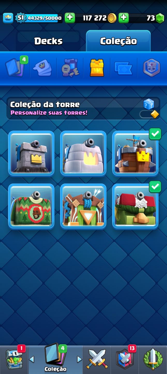 Conta clash royale muito upada várias cartas nível 15 e 14