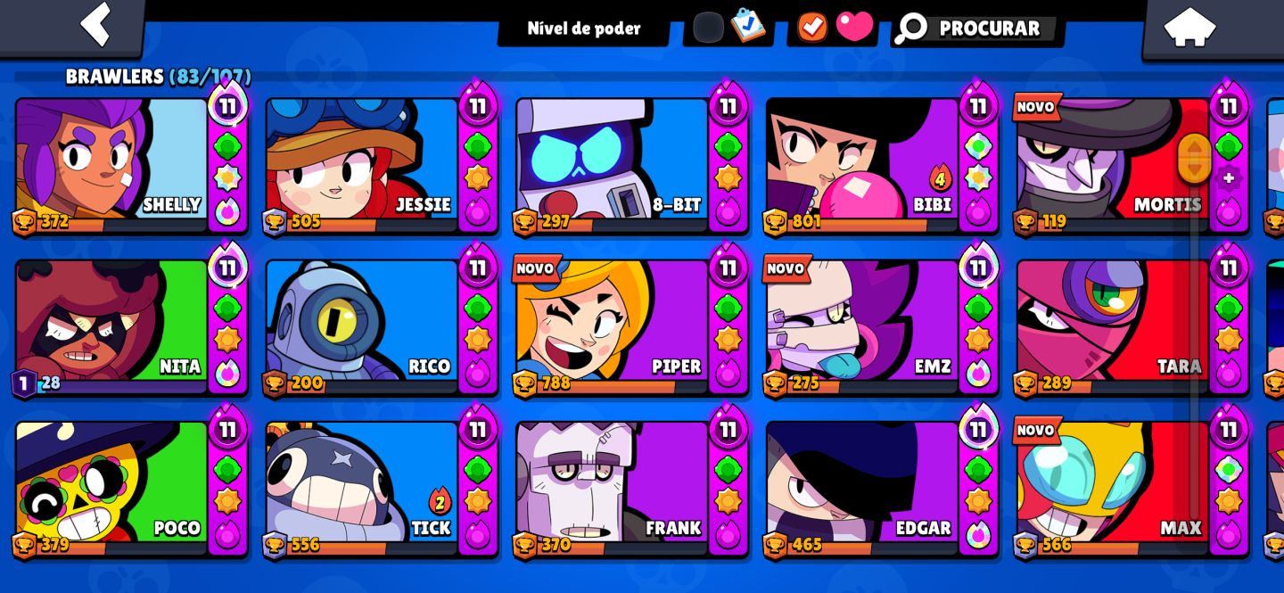 Conta brawl stars 2020 muitas skins lendarias e miticas e brawlers 11 com hiper