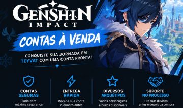 Contas Genshin Impact com personagens lendários
