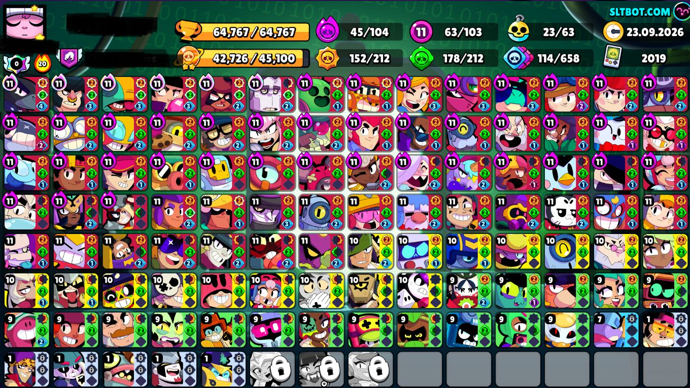 CONTA BRAWL STARS | 64K+ TROFÉUS | 63 BRAWLERS LVL 11 | CONTA 2019