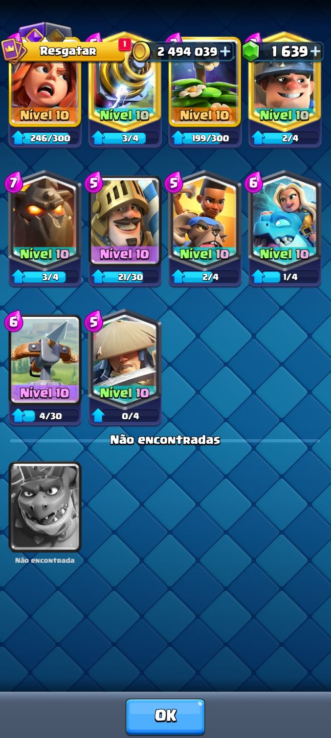 Conta de Clash Royale