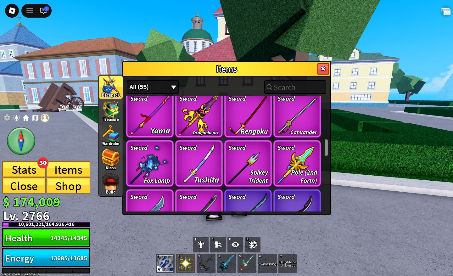 Conta Blox Fruits level máximo